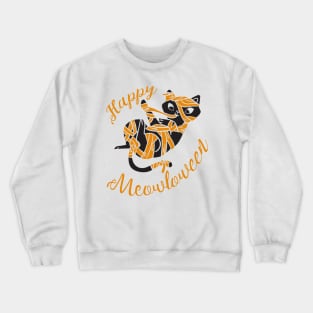 Happy Meowloween, Happy Halloween Cat Crewneck Sweatshirt